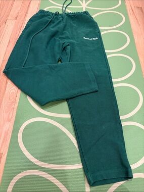 Standard Cloth Drawstring Sweatpants Green Small